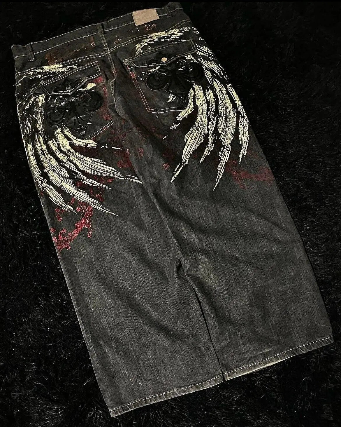 Joker Y2K Hip-Hop Retro Jeans Female Korean Casual Wide-Leg Pants Loose Fit Stitching Fashion Essential Overalls