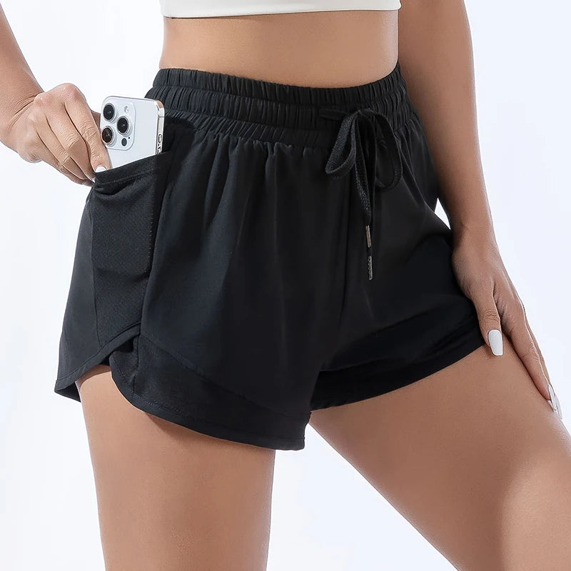 Yoga wear sports Fitness shorts Shorts Women's sports bodybuilding morning run elastic wear bottom yoga shorts quick dry pants